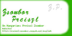 zsombor preiszl business card